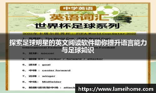 探索足球明星的英文阅读软件助你提升语言能力与足球知识